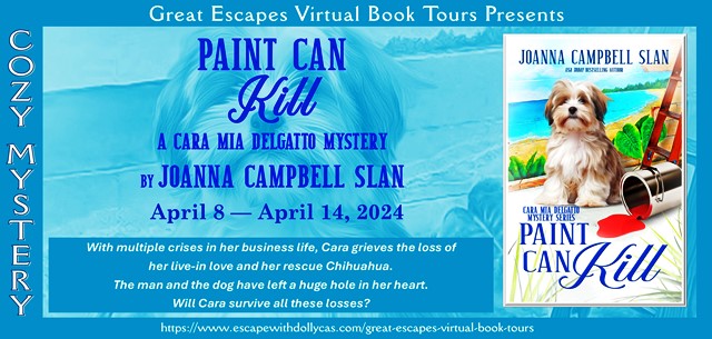 Virtual Book Tour & Book Review: Paint Can Kill: Cara Mia Delgatto Mystery Series by Joanna Campbell Slan